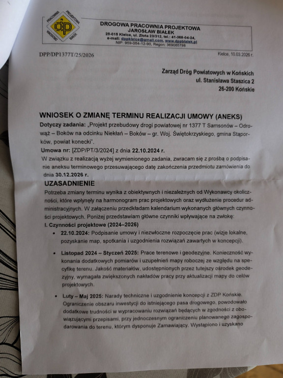 Droga w gminie Stąporków w alarmującym stanie