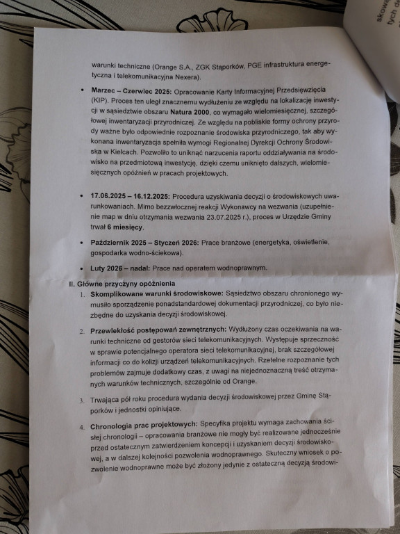Droga w gminie Stąporków w alarmującym stanie