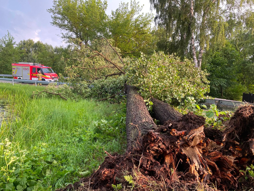 Burze wywołały zniszczenia na granicy powiatu koneckiego. Straty są duże