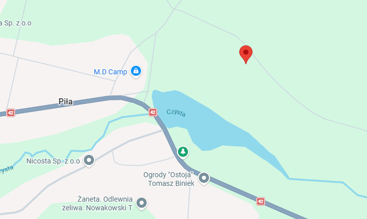 Powyżejj mapa z miejscami wskazanymi przez jednego z naszych czytelników, który wskazywał na ślady bytowania tych zwierząt: