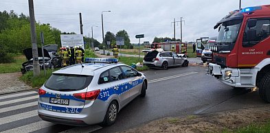 Proćwin: Poważny wypadek dwóch pojazdów. Są poszkodowani