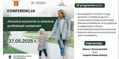 O profilaktyce uzależnień i przemocy domowej. Będzie konferencja w Końskich
