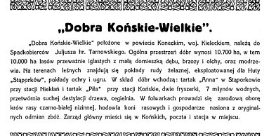 O dobrach Końskie-Wielkie z W Dziesięciolecie Zmartwychwstania Polski