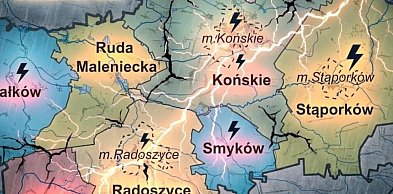 Ostrzeżenie drugiego stopnia dla miejscowości Końskie i dla okolic
