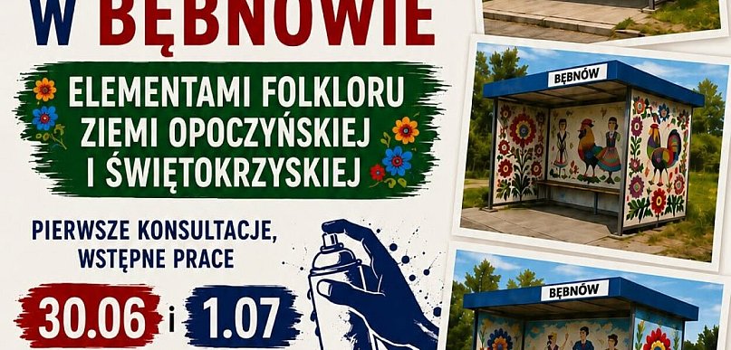 Bębnów w folkowych barwach. Mieszkańcy wspólnie odmienią przystanki