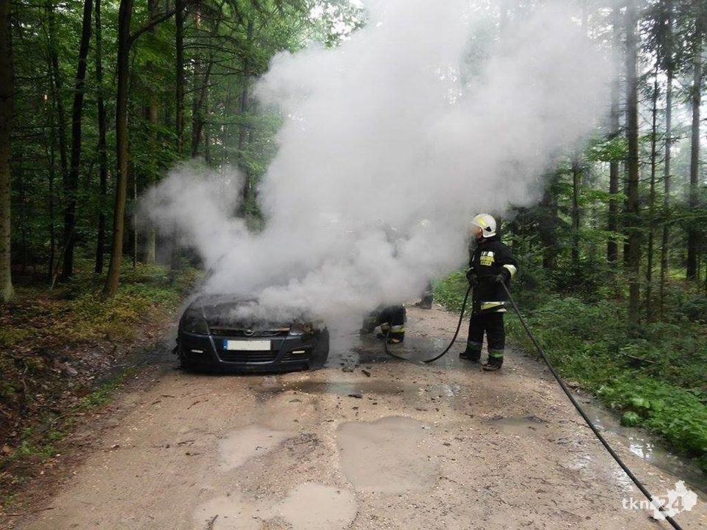 Pożar samochodu w Gminie Radoszyce 2