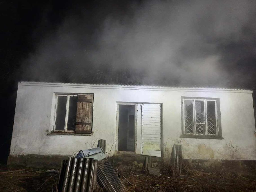 Pożar domu w Komorowie w gminie Stąporków