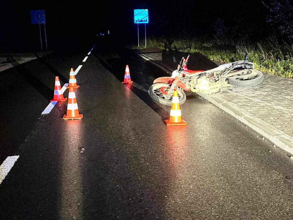 Wypadek pijanego motocyklisty w Nałęczowie