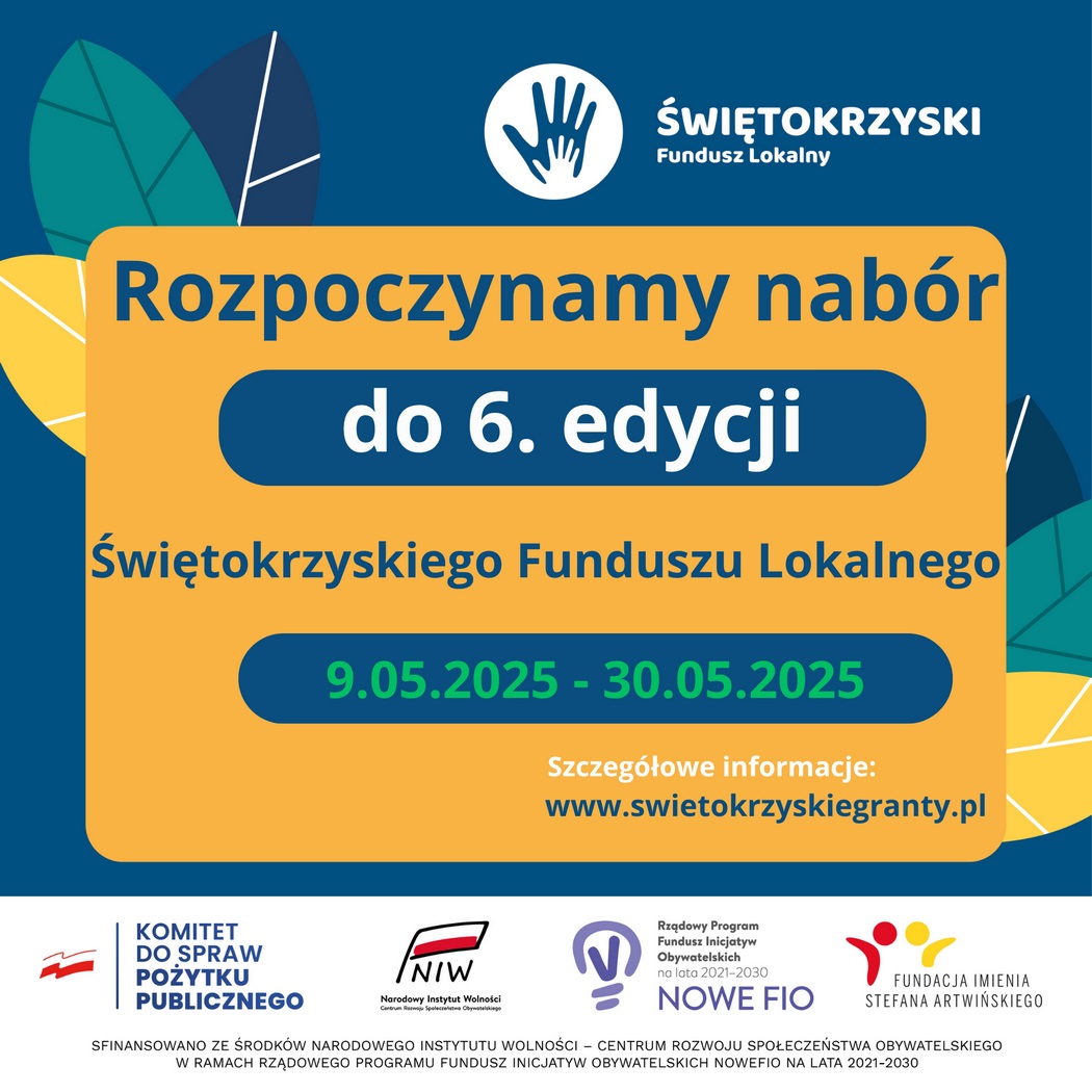 Ruszył nabór wniosków do 6. edycji Świętokrzyskiego Funduszu Lokalnego