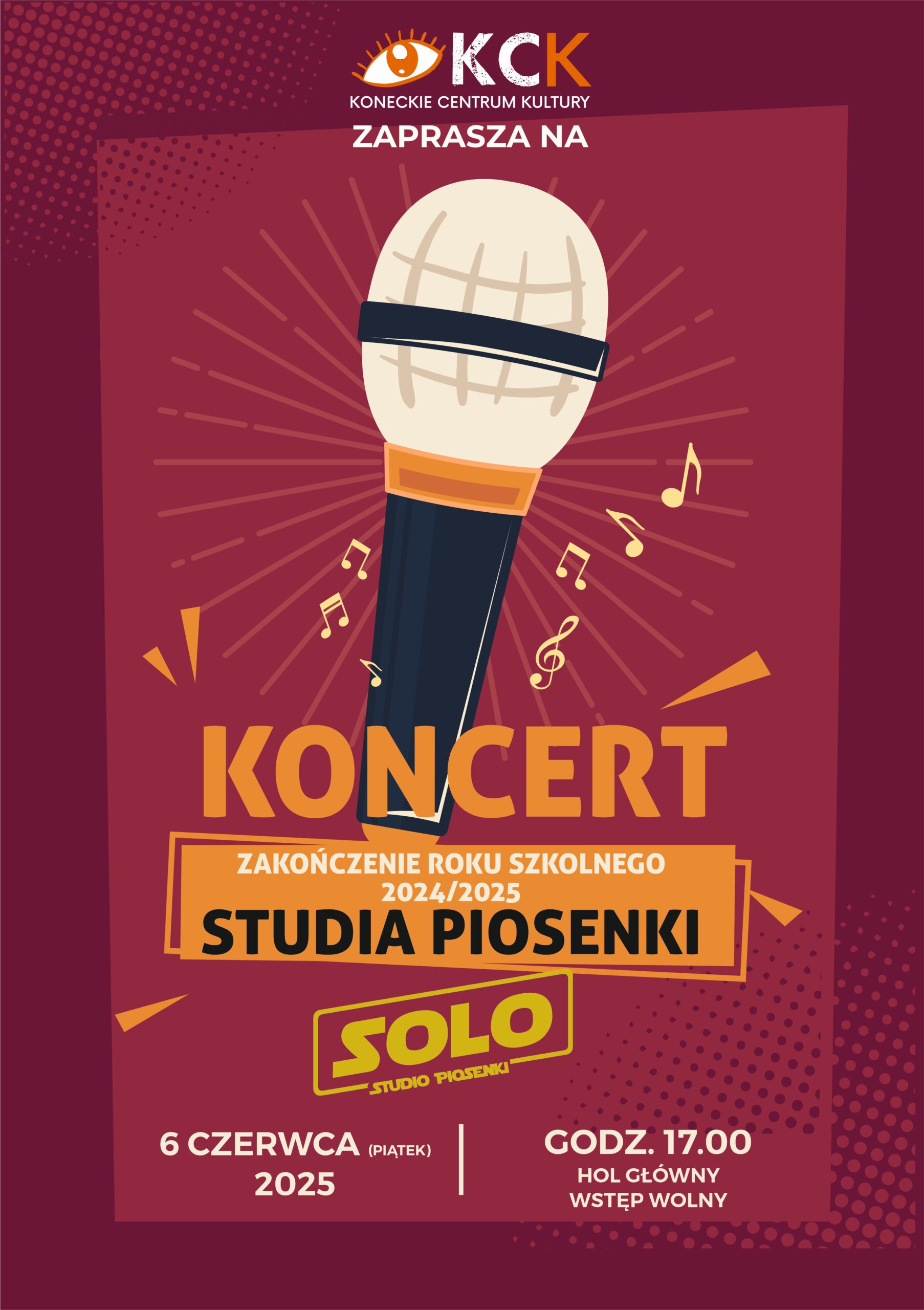 Studio Piosenki SOLO zaprasza na koncert z okazji zakończenia roku szkolnego