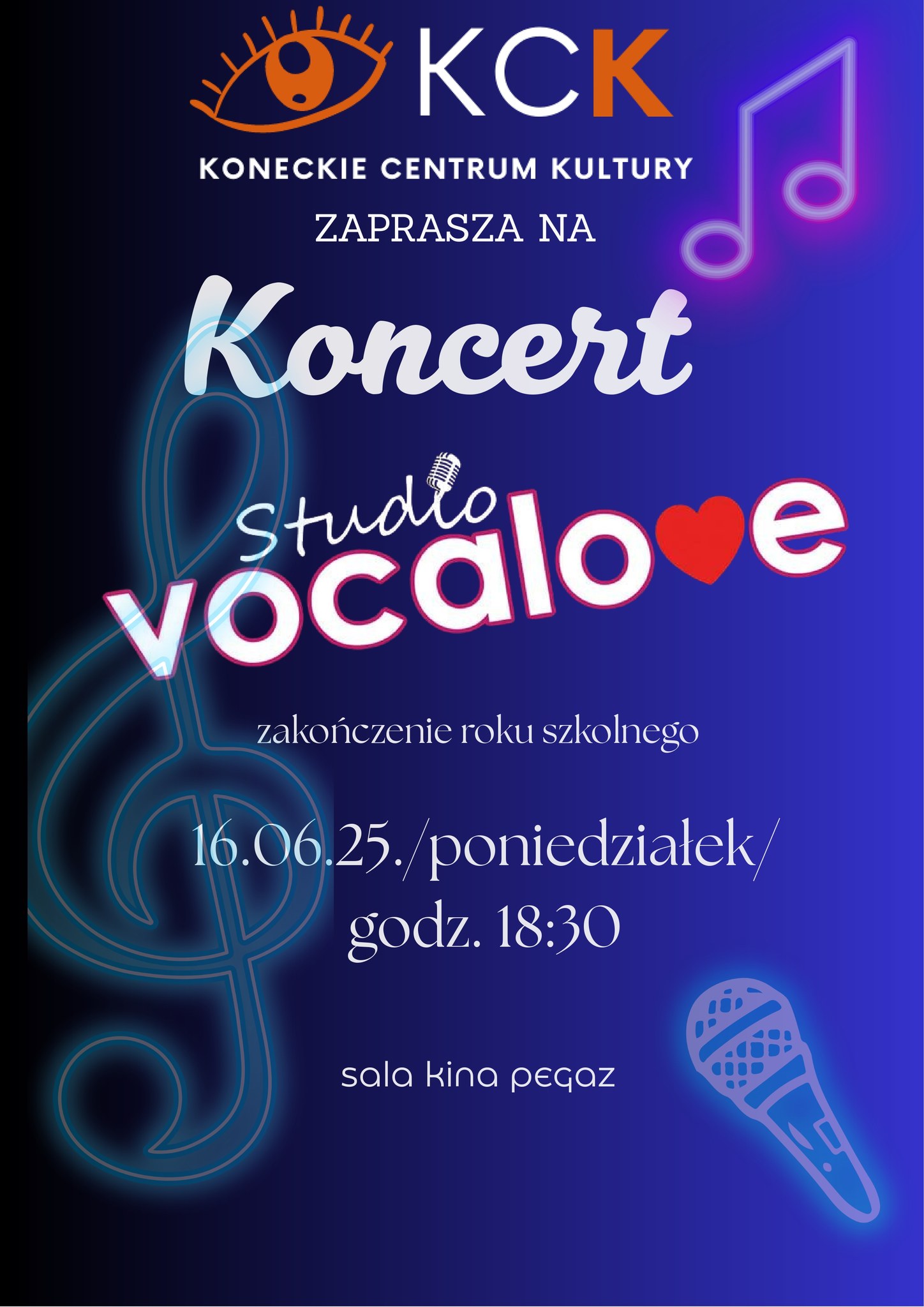 Studio Wokalne Vocalove zakończy rok szkolny koncertem w kinie Pegaz