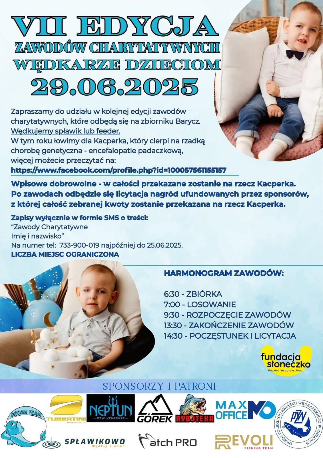 Wędkarze dla Kacperka – VII Zawody Charytatywne już 29 czerwca