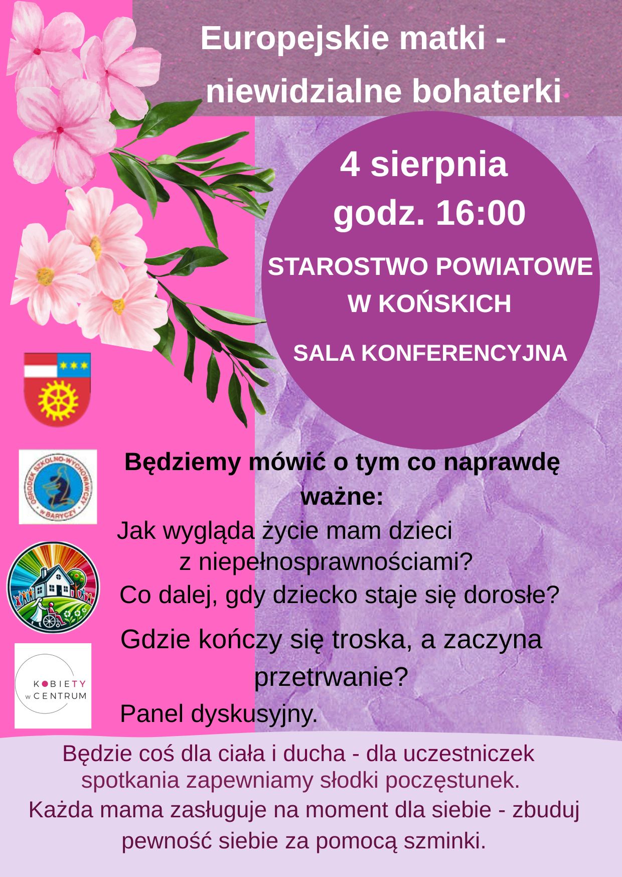 Zaproszenie na konferencję 'Europejskie matki – niewidzialne bohaterki’