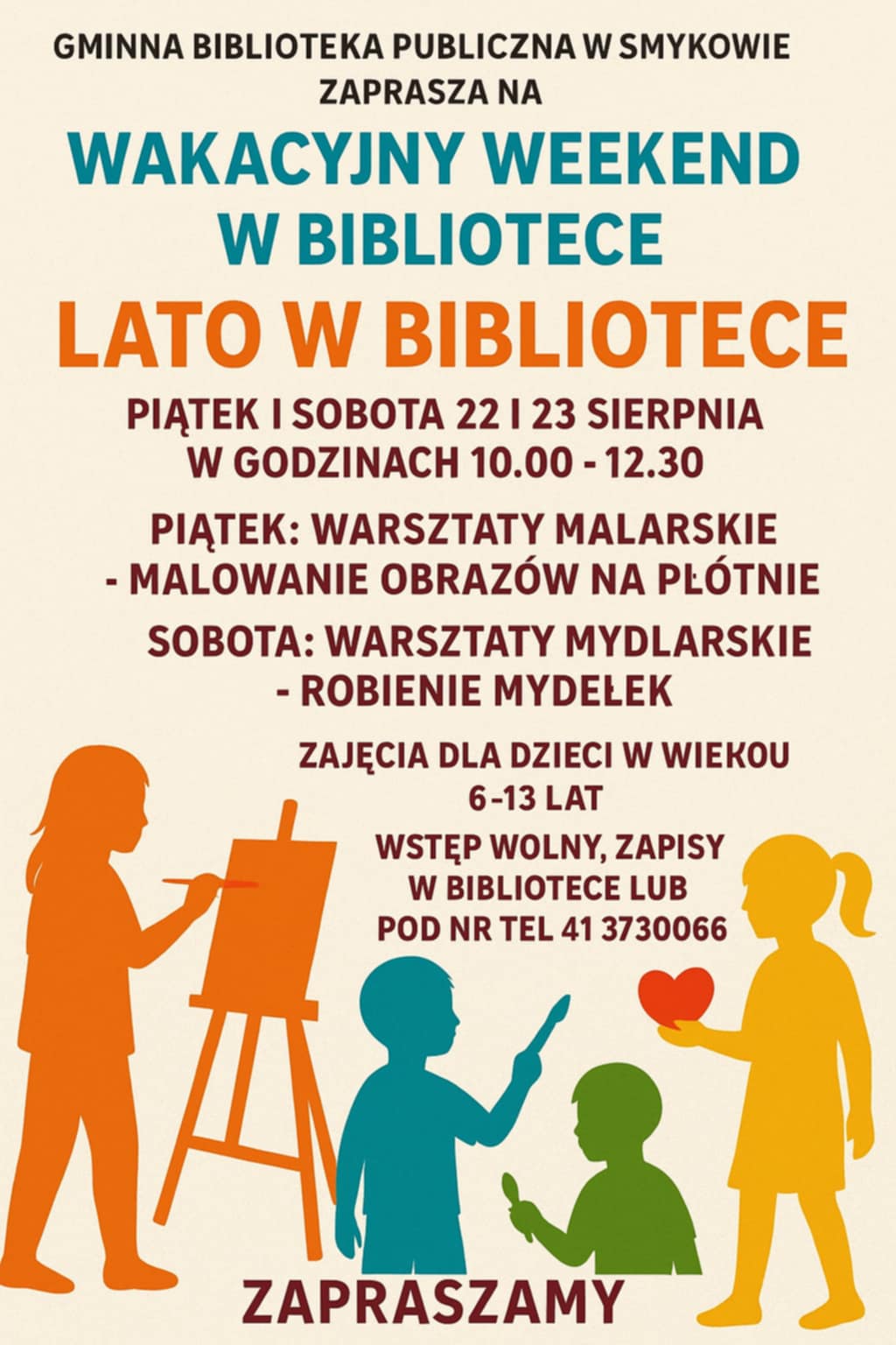 Lato w Bibliotece, czyli wakacyjne zajęcia dla dzieci w Smykowie