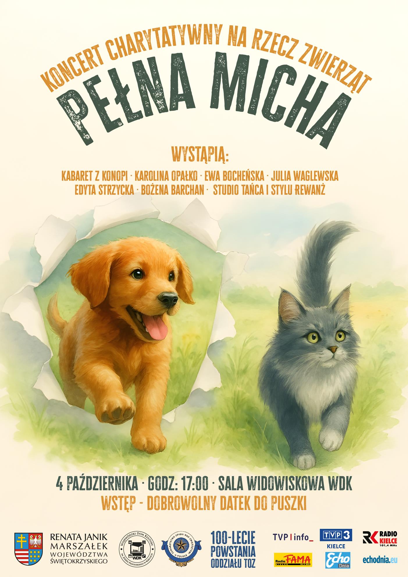 Pełna Micha – Kielce zagrają dla zwierząt