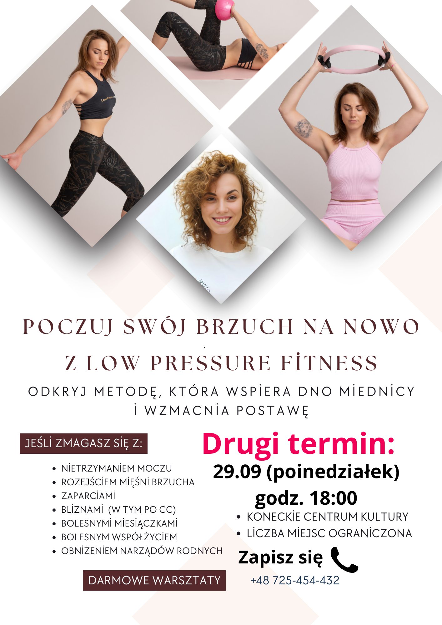 Low Pressure Fitness. Darmowe zajęcia wzmacniające postawę i wspierające dno miednicy