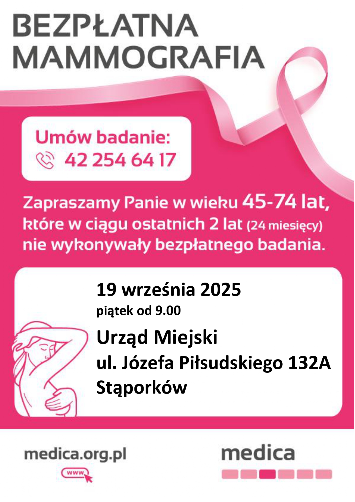 Bezpłatna mammografia w Stąporkowie