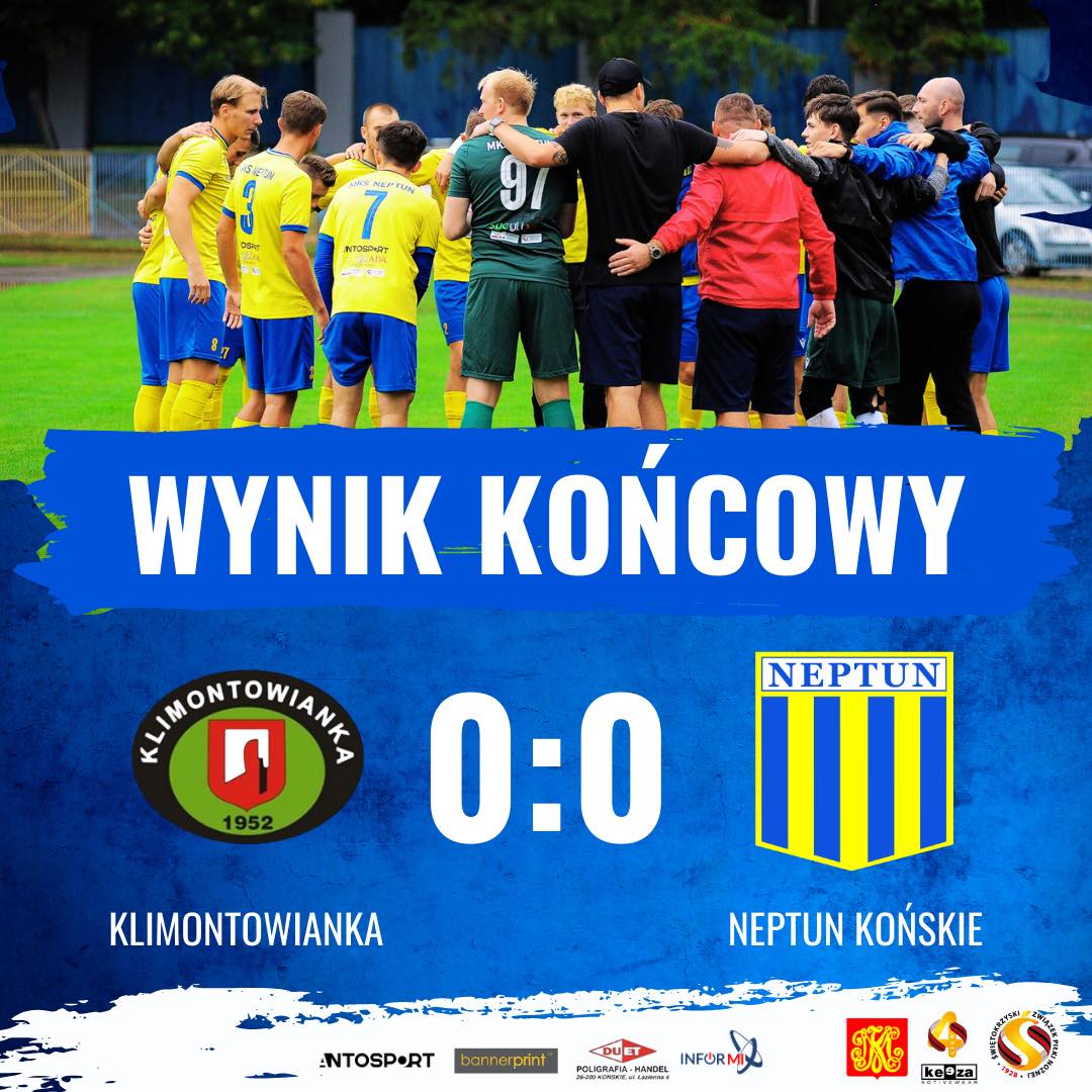 Neptun kontra Klimontowianka. Bezbramkowy remis na wyjeździe