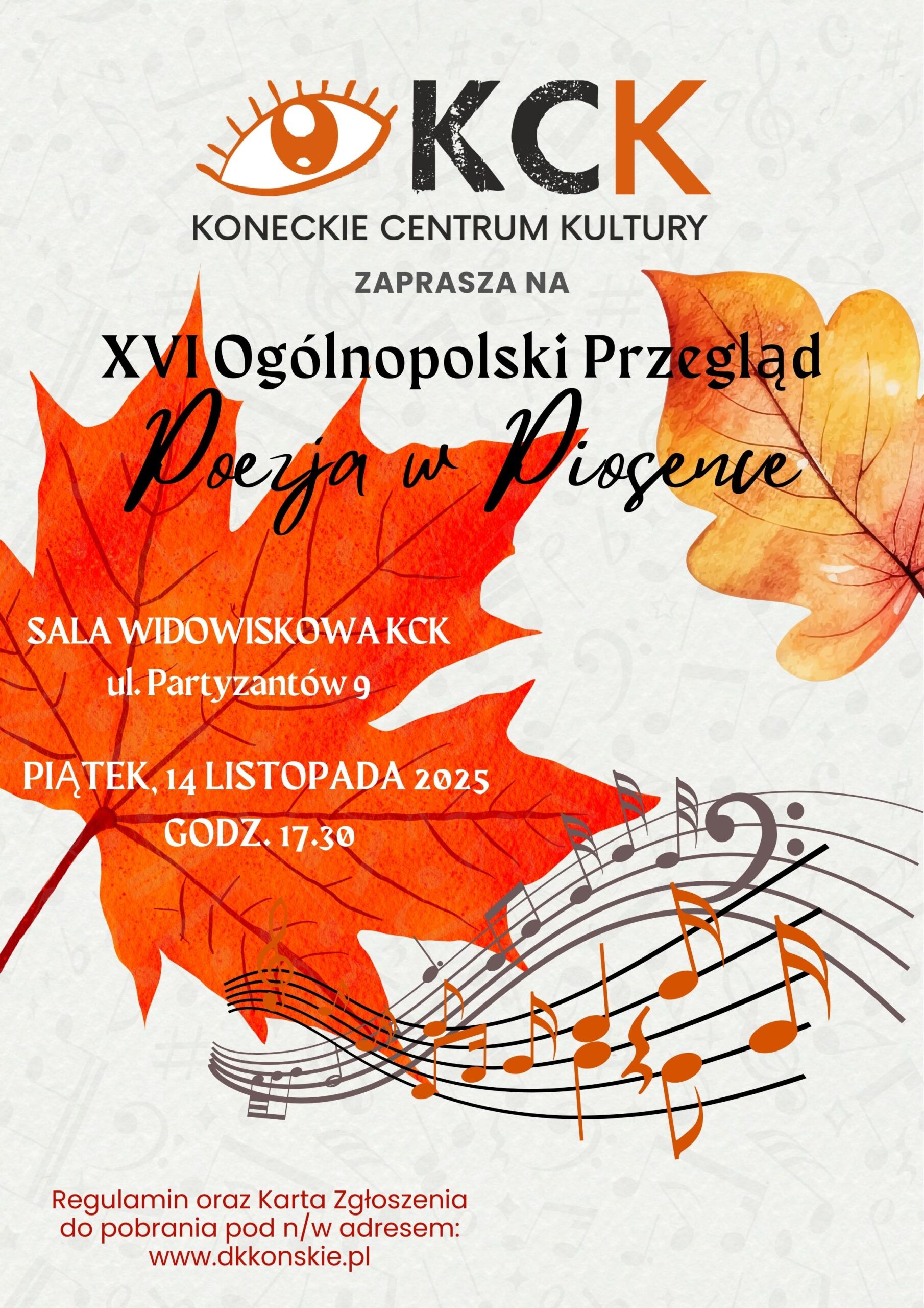 Trwają zgłoszenia do XVI Ogólnopolskiego Przeglądu 'Poezja w Piosence’