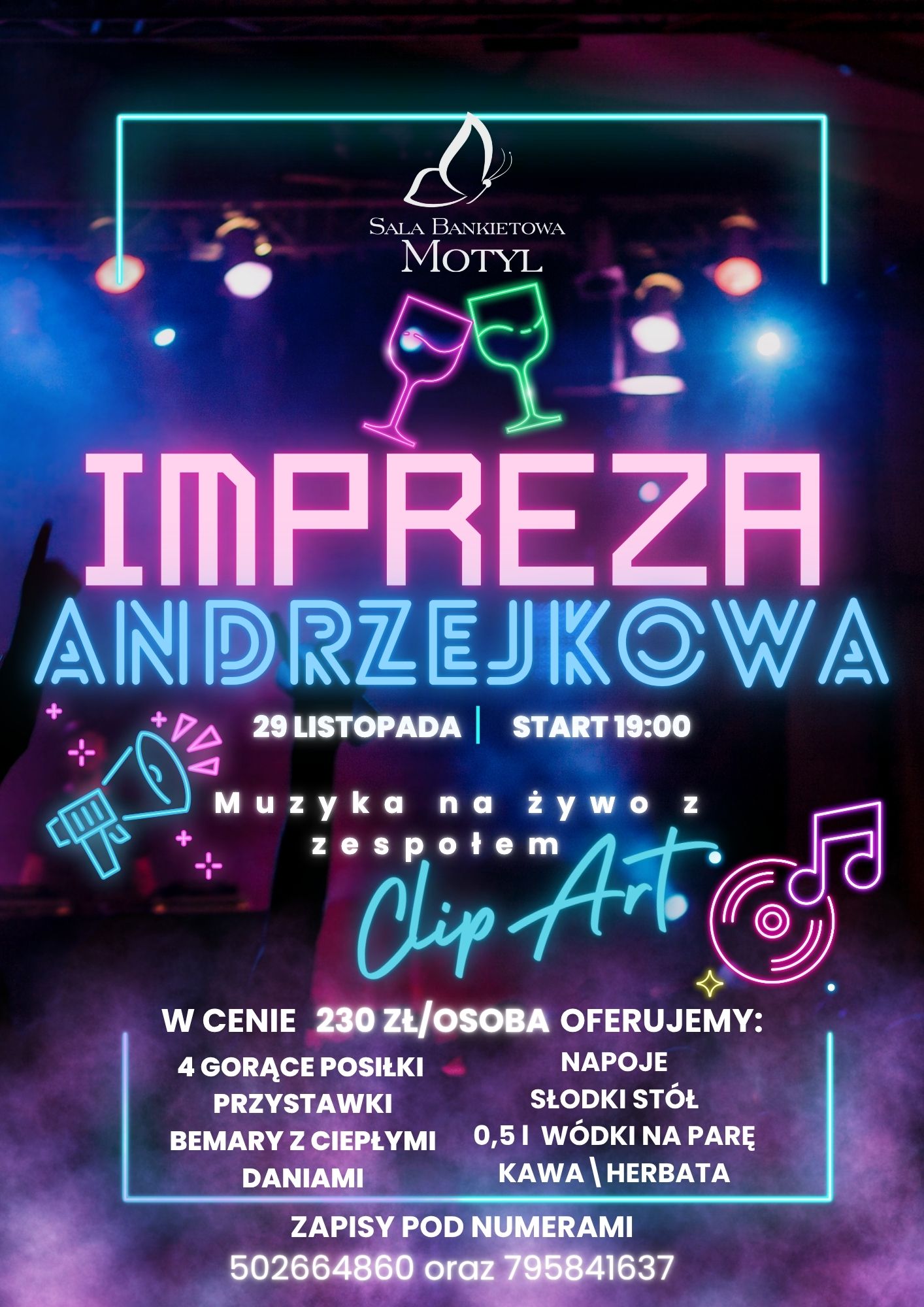 Andrzejkowa zabawa w Sali Bankietowej 'Motyl’!