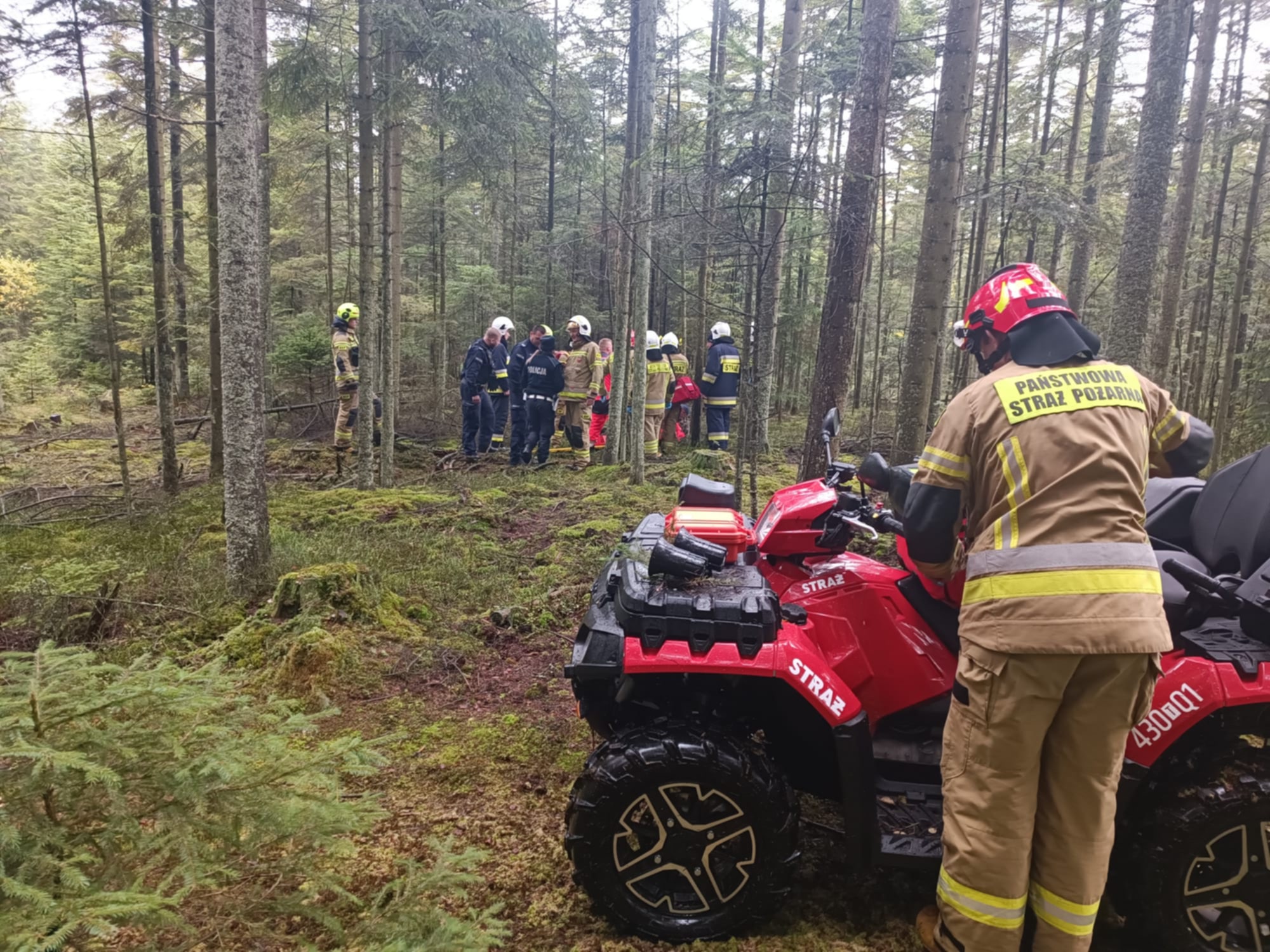 Druhowie uratowali mężczyznę w lesie