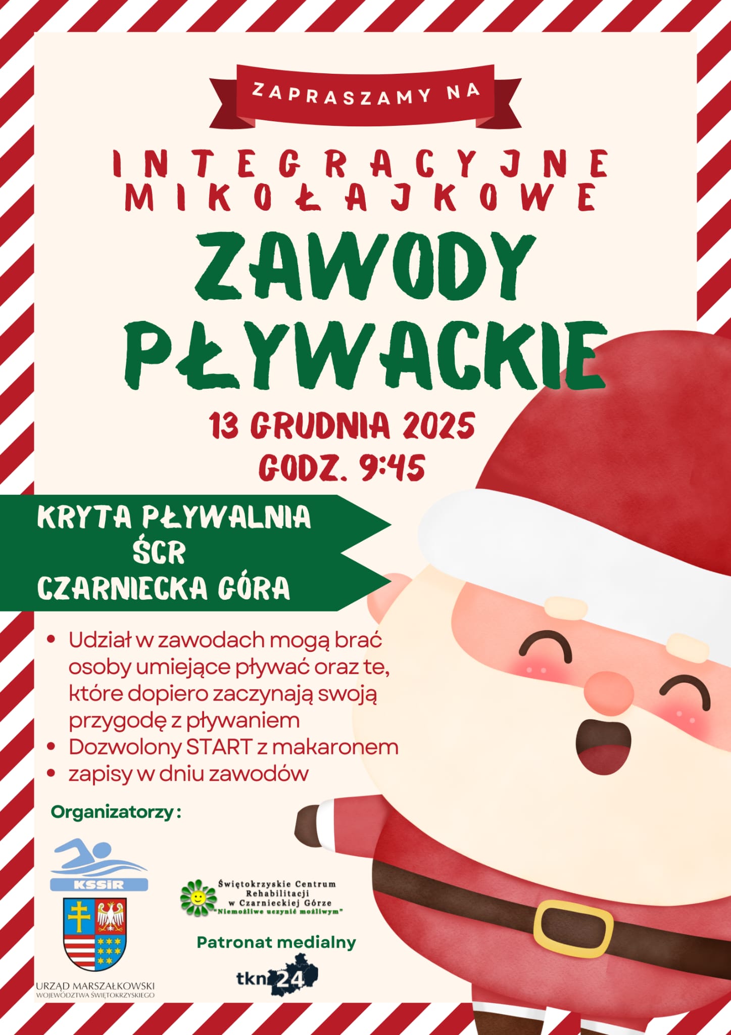 Integracyjne Mikołajkowe Zawody Pływackie – sport i świąteczna atmosfera na basenie w Czarnieckiej Górze