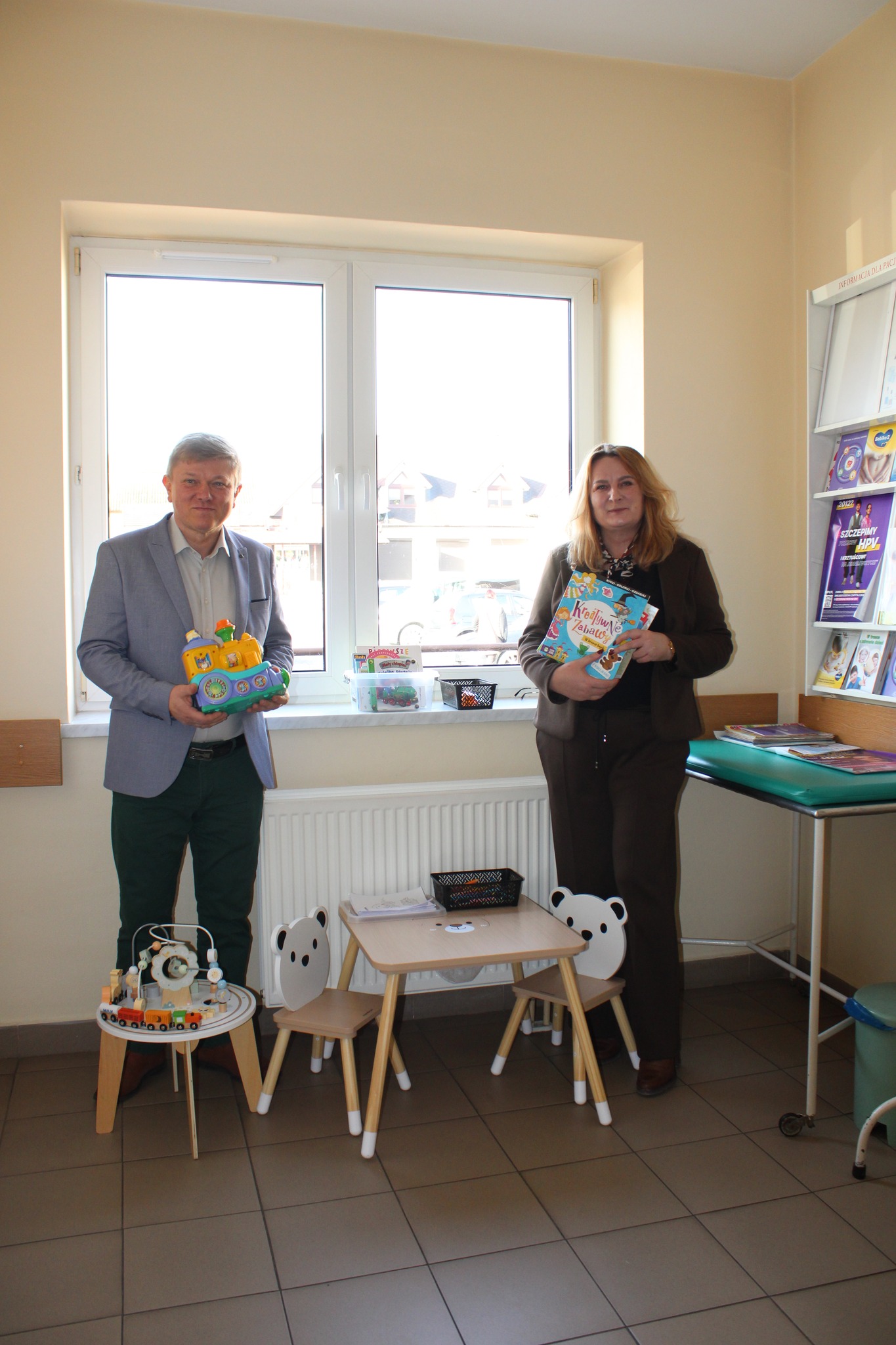 Kącik dla najmłodszych pacjentów w Ośrodku Zdrowia w Smykowie