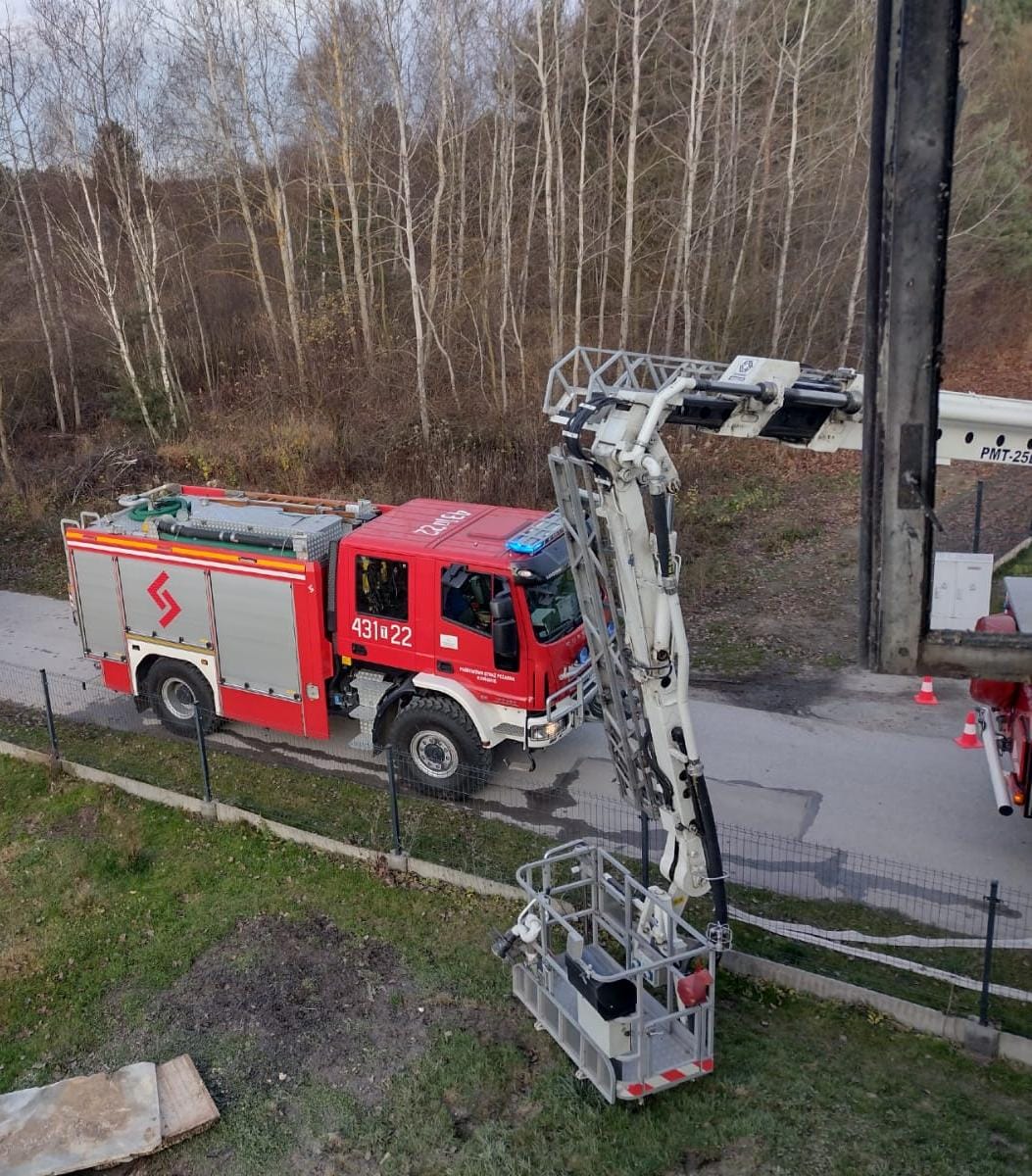 Pożar poddasza domu w gminie Końskie