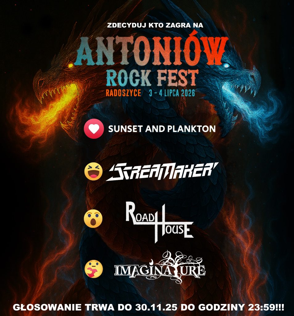 Wybierz zespół, który wystąpi na Antoniów Rock Fest 2026. Trwa konkurs