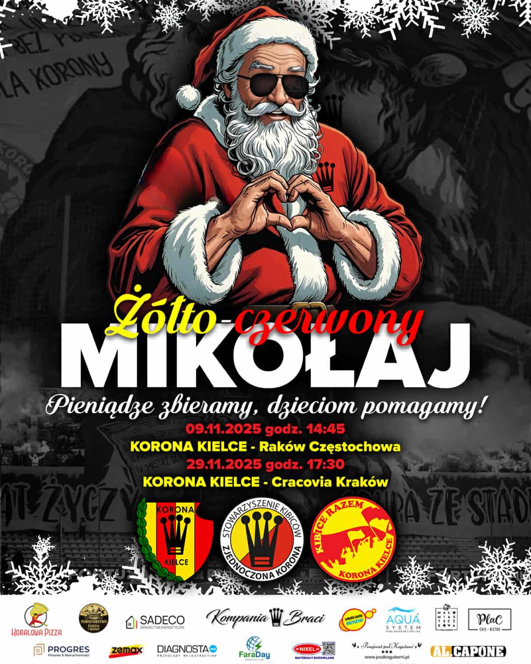 Żółto-Czerwony Mikołaj znów w akcji. Kibice z Końskich pomagają dzieciom