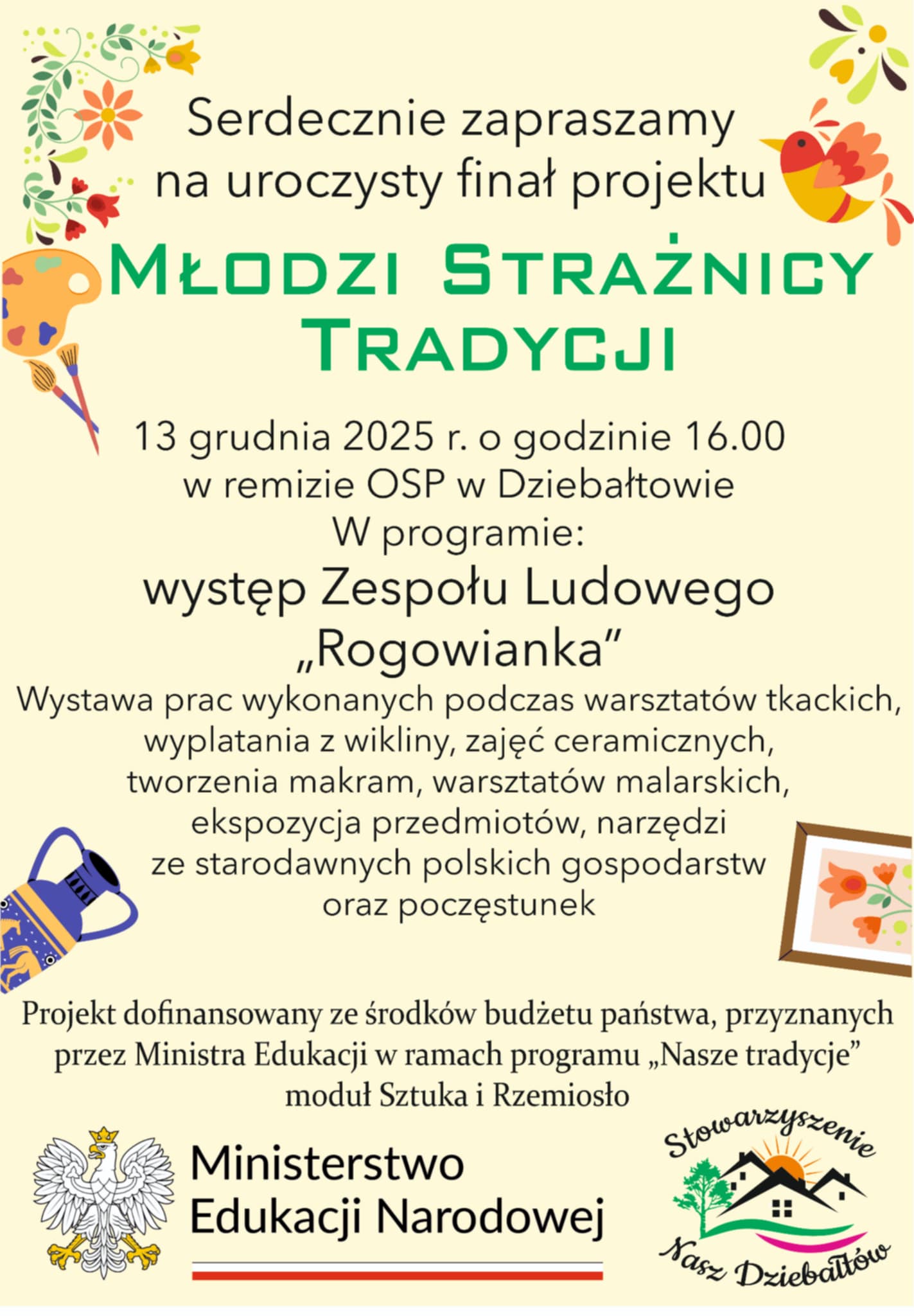 Młodzi Strażnicy Tradycji z Dziebałtowa uroczyście podsumują projekt