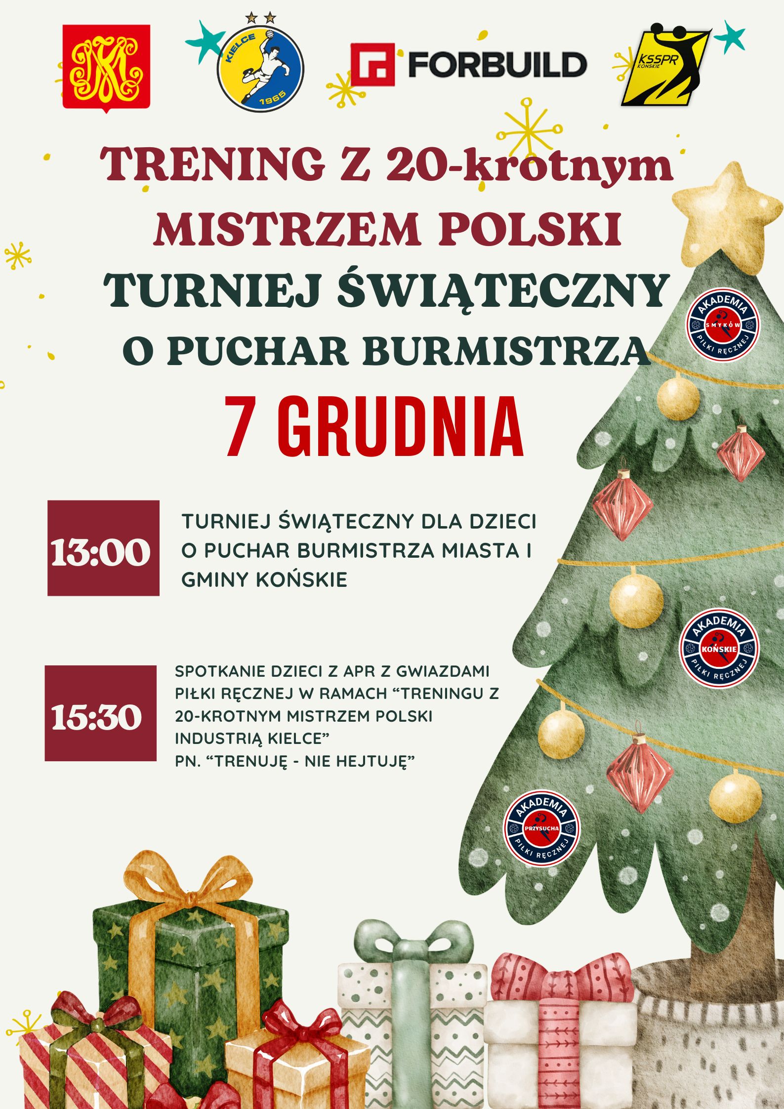 Gwiazdy Industrii Kielce w Końskich! Świąteczny Turniej i 'Trening z Mistrzem 'już 7 grudnia