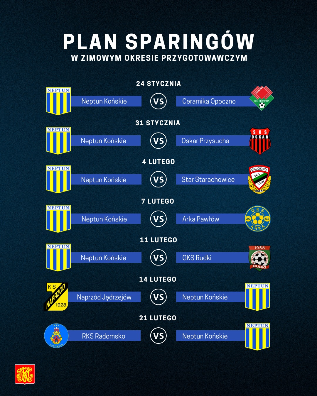 Znamy zimowe plany Neptuna i listę sparingów