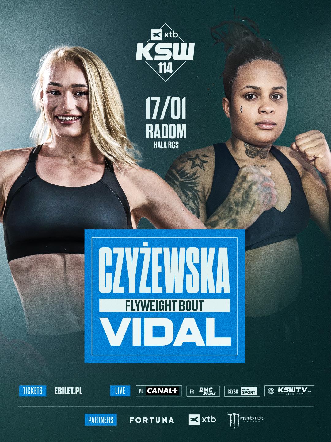 Czyżewska kontra Vidal 17 stycznia w Radomiu i Canal Plus