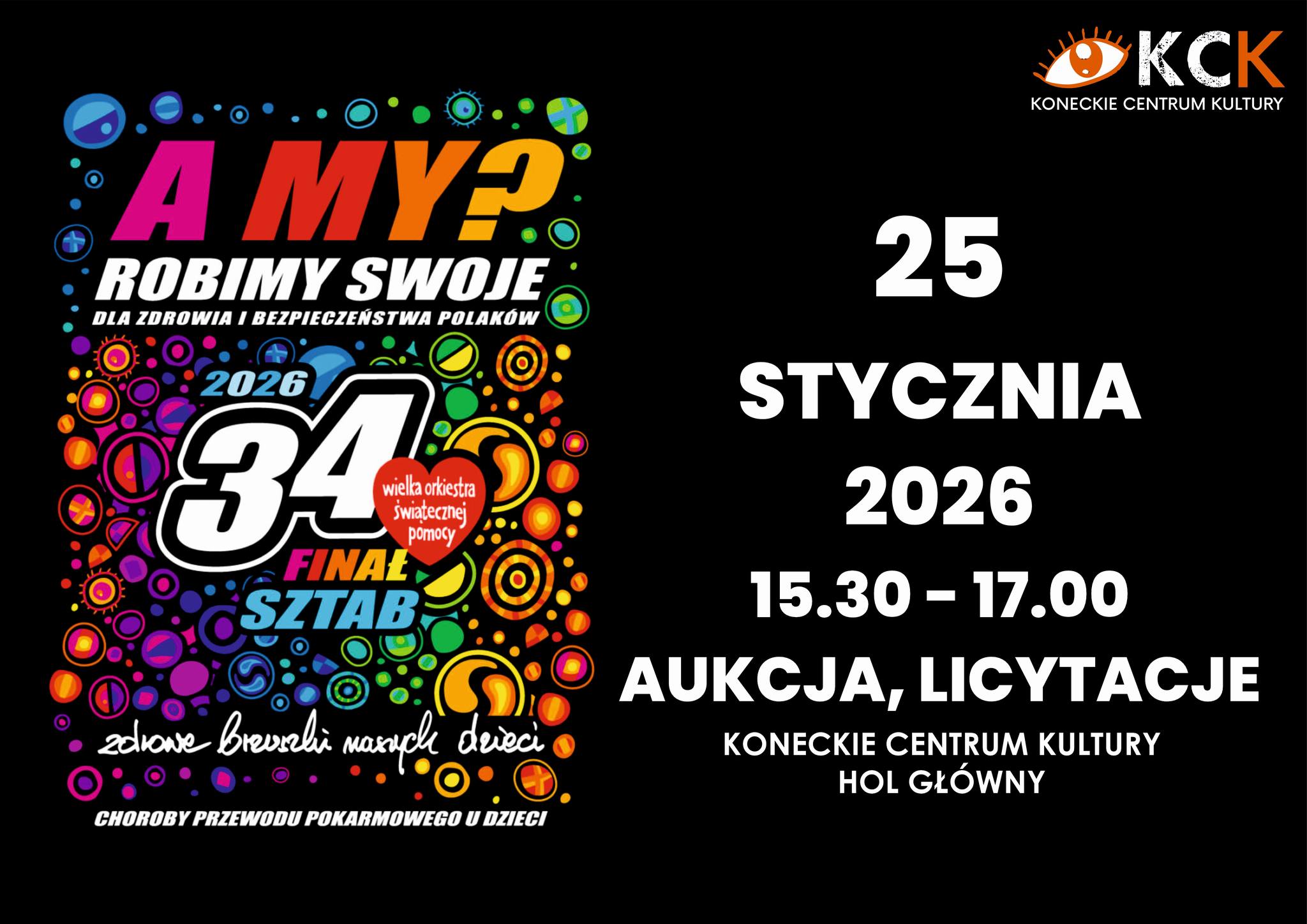 Licytacja dla WOŚP w Końskich. Start po godzinie 15