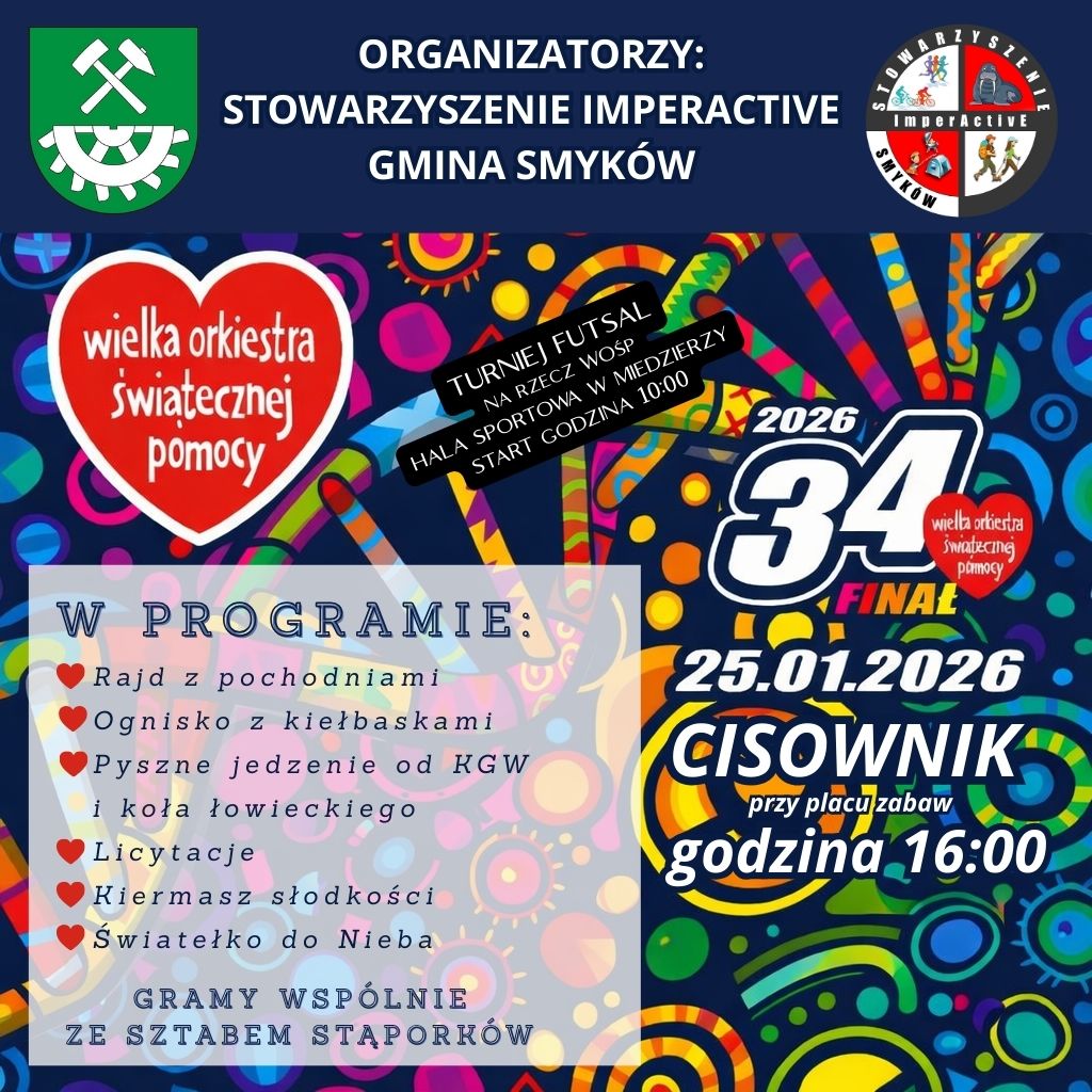 Gmina Smyków zagra z Wielką Orkiestrą Świątecznej Pomocy podczas 34. Finału