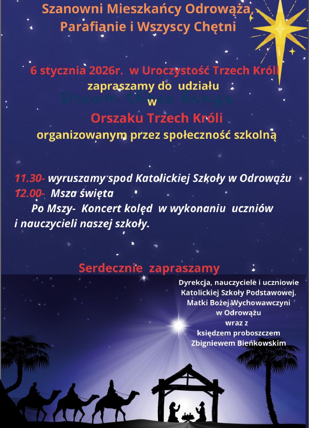 Orszak Trzech Króli przejdzie przez Odrowąż