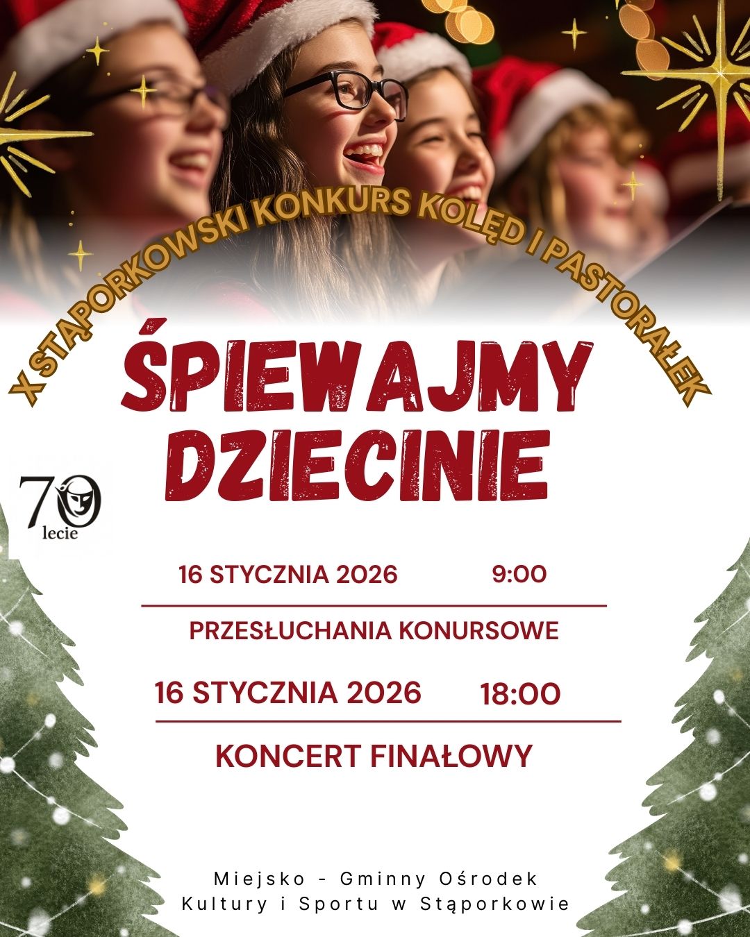 Trwają zgłoszenia do konkursu kolęd i pastorałek w Stąporkowie