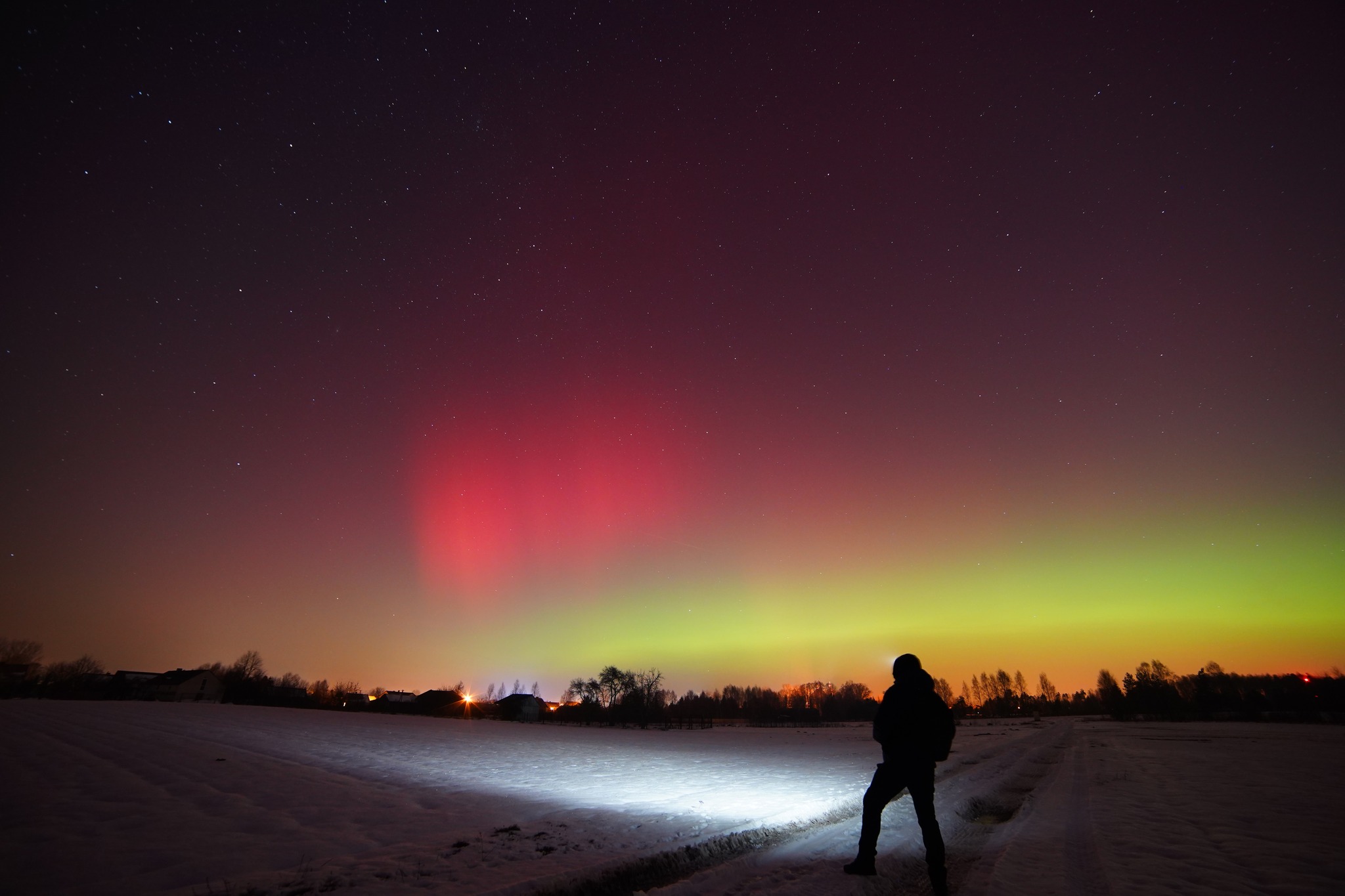 Zorza polarna nad Końskimi! Zobaczcie zdjęcia mieszkańców [zdjęcia]